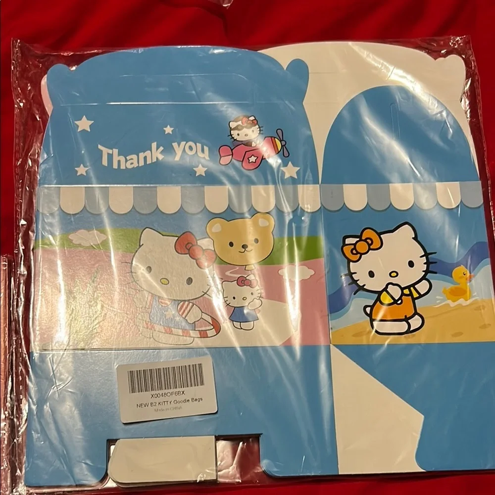 Hello Kitty Pink Party Invitation Set with Colorful Stamps